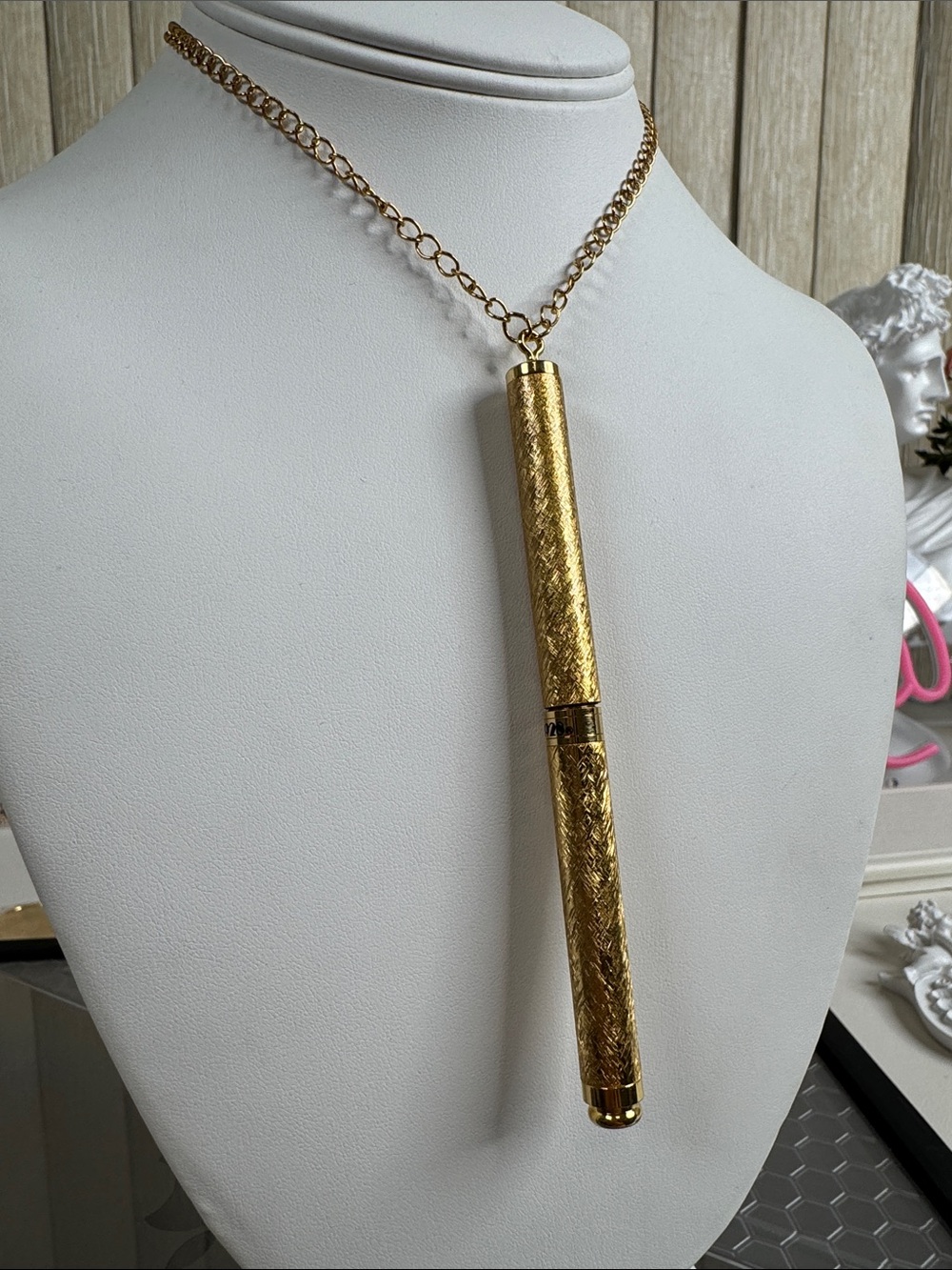 1928 Vintage Secretary Pen Necklace